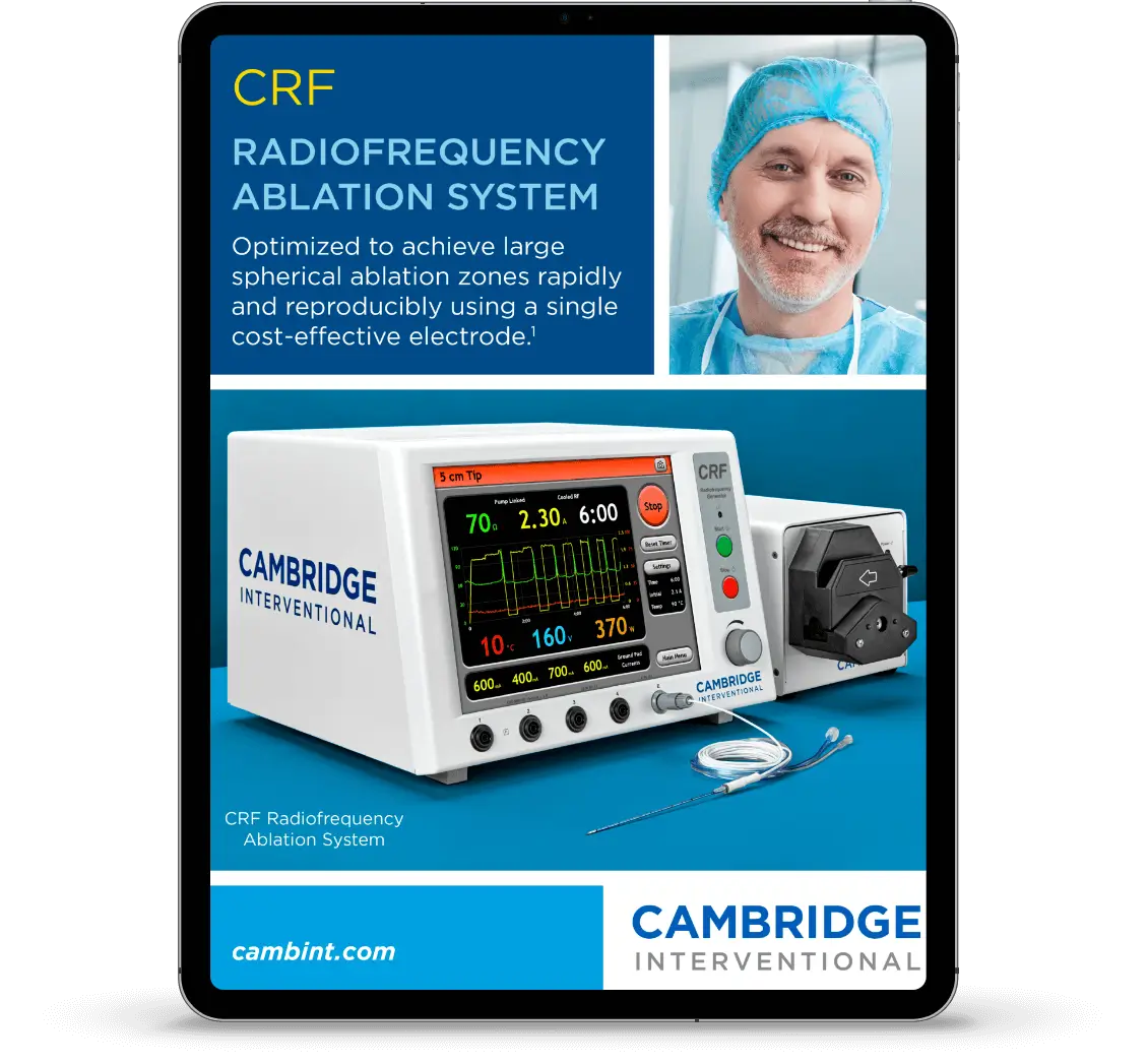 CRF Radiofrequency Ablation System | Cambridge Interventional